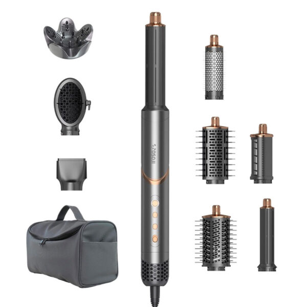 estilizador de cabello m8 9 accesorios + estuche de viaje
