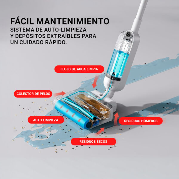 aspiradora inalámbrica húmedo/seco 4 en 1