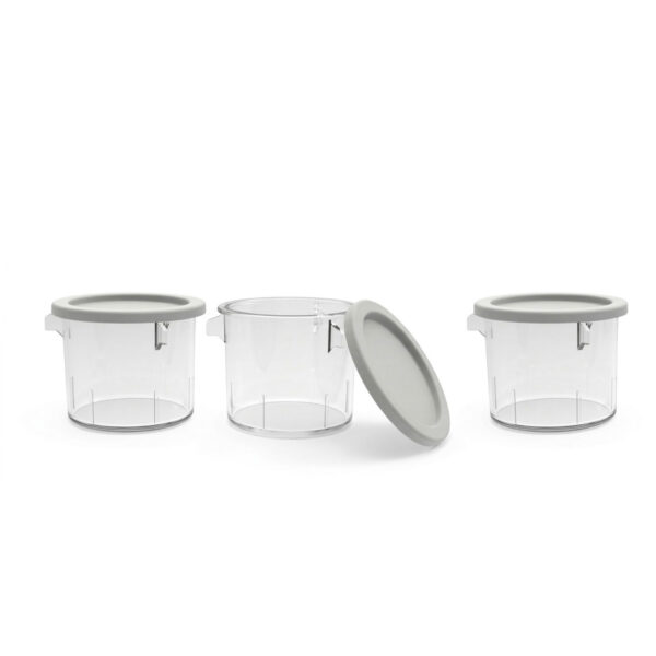 kit 3 contenedores (pints) de repuesto para máquina de helados osoji k100