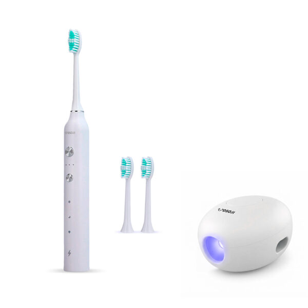 cepillo eléctrico ultrasónico t100 + esterilizador uv t50