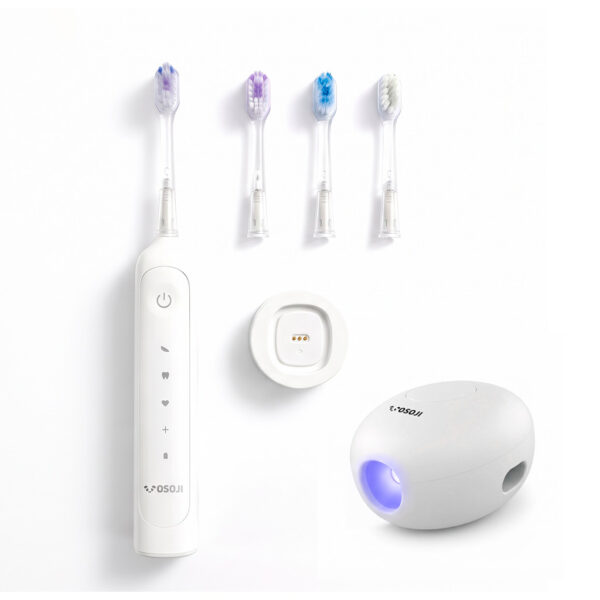 pack cepillo recargable ultrasónico osoji t200 + esterilizador uv osoji t50